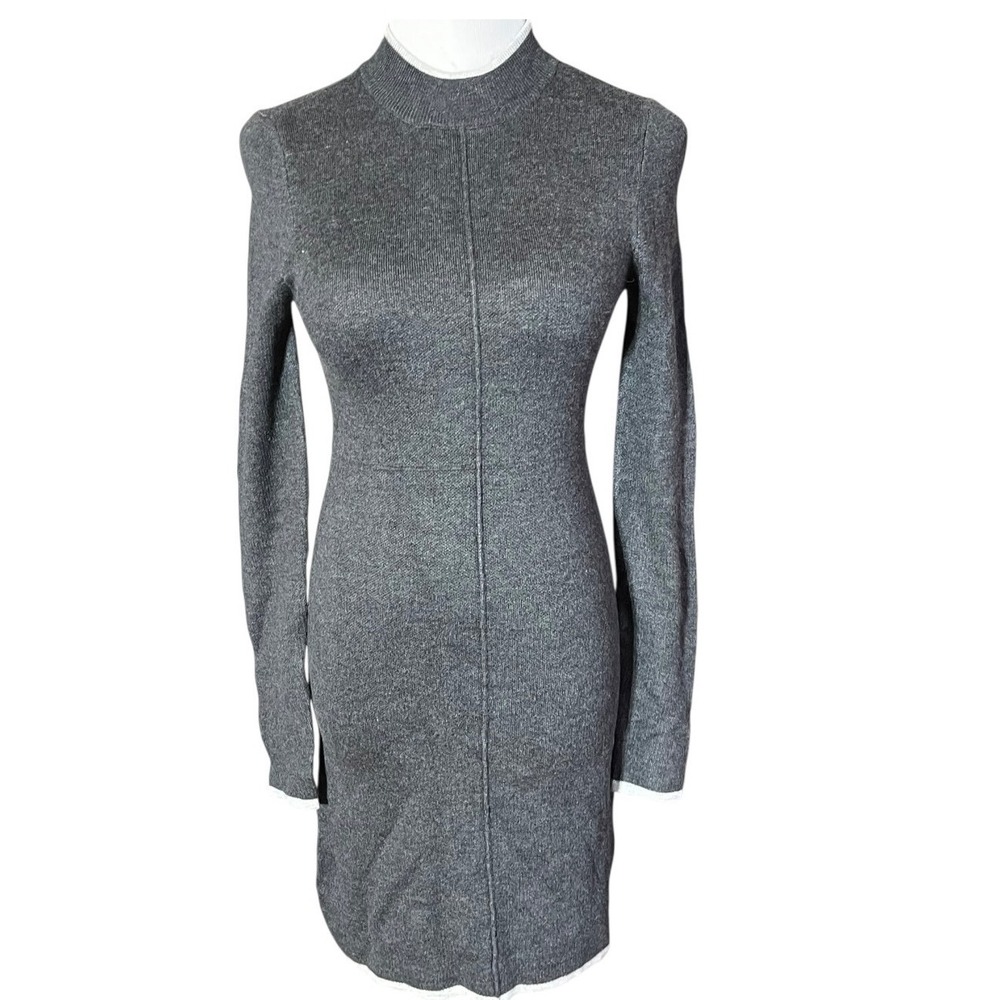 Romeo + Juliet Couture Heather Charcoal Mock Neck Knit Dress‎ RJ39252  Medium